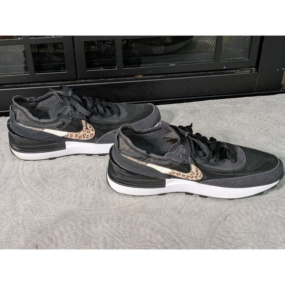 Nike Waffle One Leopard Animal Print Retro Sneakers Shoes Low Top Women's 9 - Picture 3 of 7
